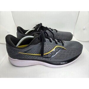 Saucony Guide 14 Shoes Men's 12 Grey Coal Road Running Athletic Workout Sneakers